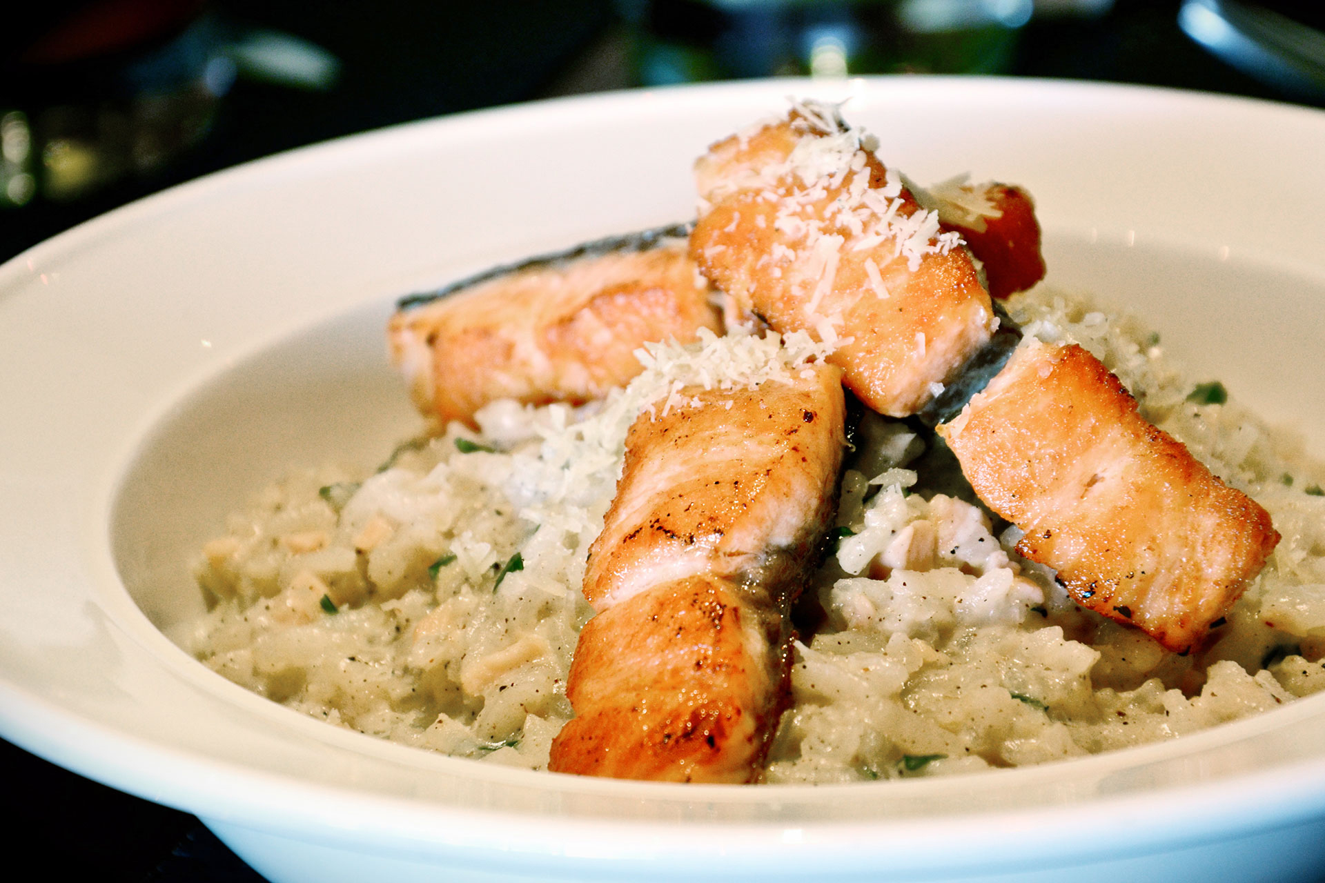 Lachs Risotto in Zitronengrass und Koriander
