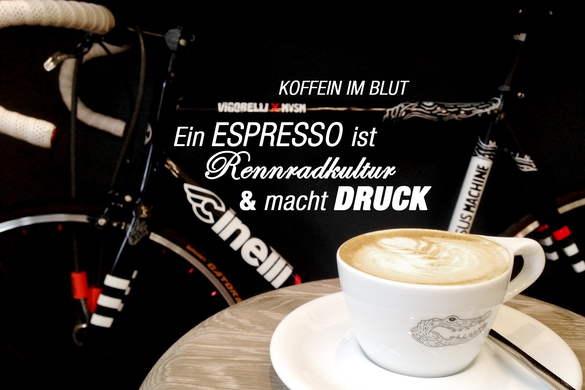 KOFFEIN IM BLUT – Ein Espresso ist Rennradkultur und gibt Druck: Cinelli und Cappuccino - ein Stück Italien und Rennradkultur im MAN VERSUS MACHINE ©stefandrexl.de