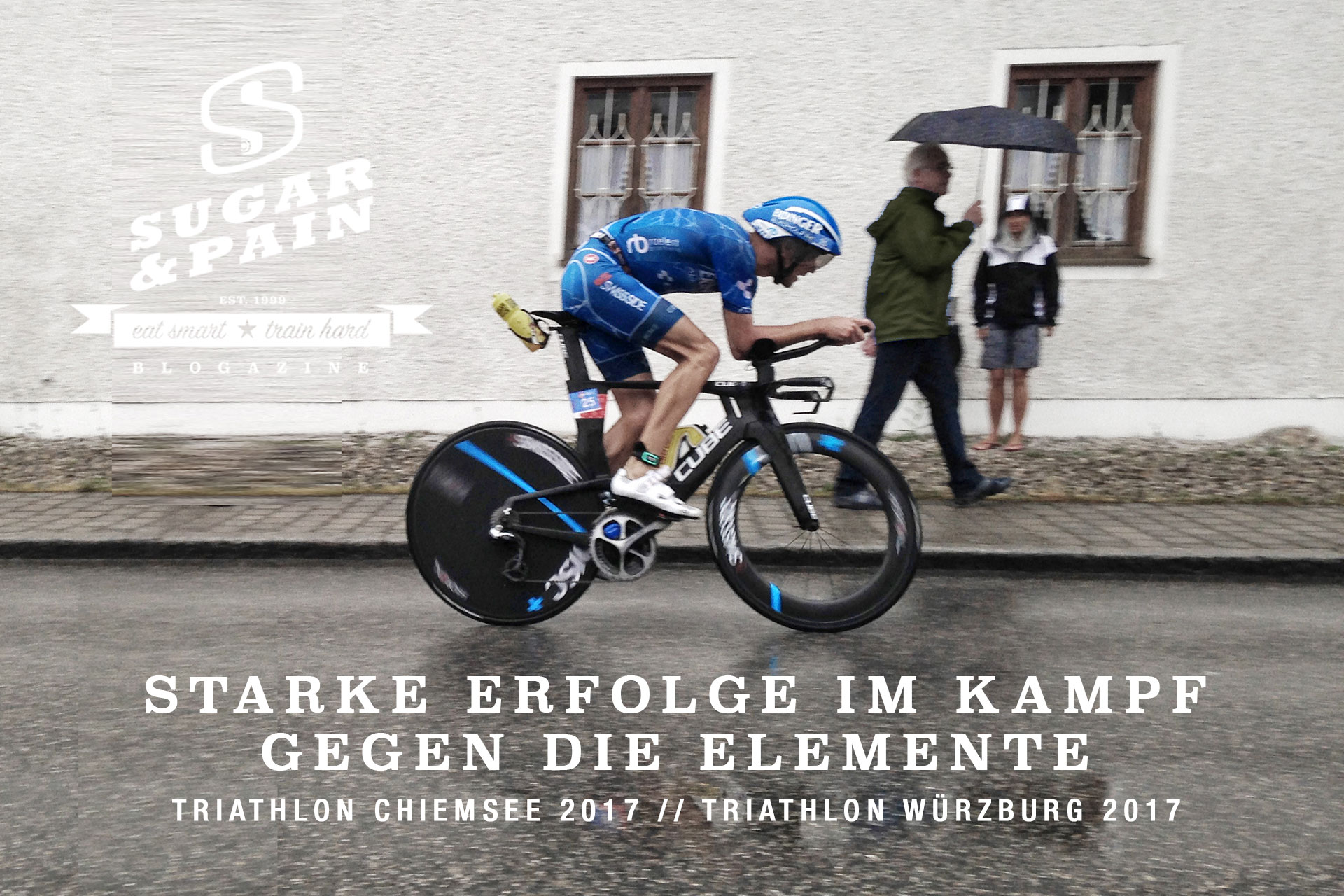 TRIATHLON CHIEMSEE 2017 Starke Erfolge im Kampf gegen die Elemente / Schon im Wasser mit einer Minute Vorsprung ein Zeichen gesetzt und auf dem Rad weiter ausgebaut: MIchael Raelert rast trotz Wind und Nässe in 1:58 Stunden über die 80 km