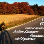 SUGAR & PAIN ENDLESS SEASON RIDE 17 Indian Summer, Rennrad und viel Espresso / Großartige Colour Story und Schattenspiele auf dem Heimweg © Stefan Drexl