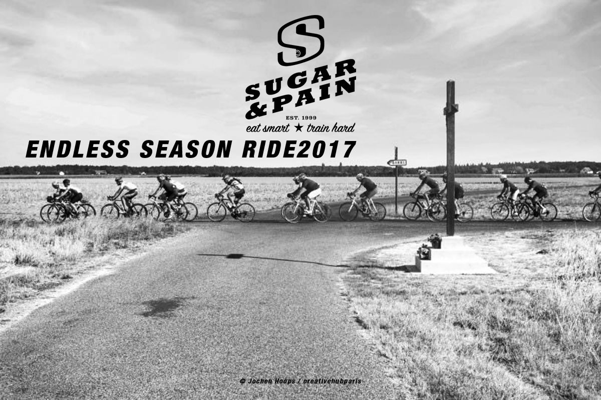 SUGAR & PAIN Endless Season Ride 2017 - Athletes & Friends / Das Gruppetto beim Social Ride der Nicolas Werner Challenge über 220 Kilometer von Paris-Levallois nach Cabourg © Jochen Hoops / creativehubparis