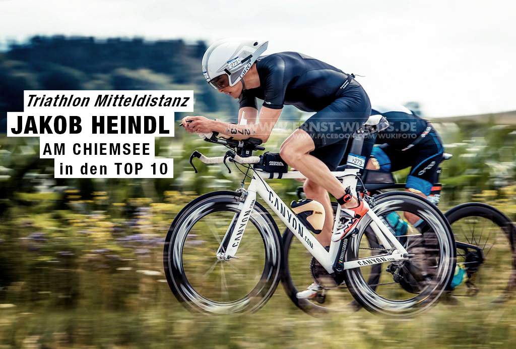 TRIATHLON MITTELDISTANZ Jakob Heindl am Chiemsee in den TOP 10 : Nach solidem Schwimmen beginnt die Aufholjagd auf dem Zeitfahrrad / © ernst-wukits.de