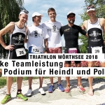 TRIATHLON WÖRTHSEE 2018 Starke Teamleistung - Podium für Heindl und Pollert / Erfolgreiches SCPE Team: David, Ugo, Jakob, Stefan und Sven (v.l.n.r) © Kerstin