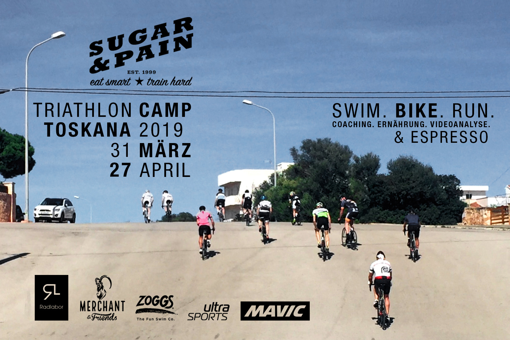 SUGAR & PAIN TRIATHLON CAMP Das Trainingslager Toskana 2019 / Gemeinsam eine gute und erfolgreiche Trainingszeit haben, die Freude an unserem Tun darf dabei nicht zu kurz kommen @ Moritz Werner