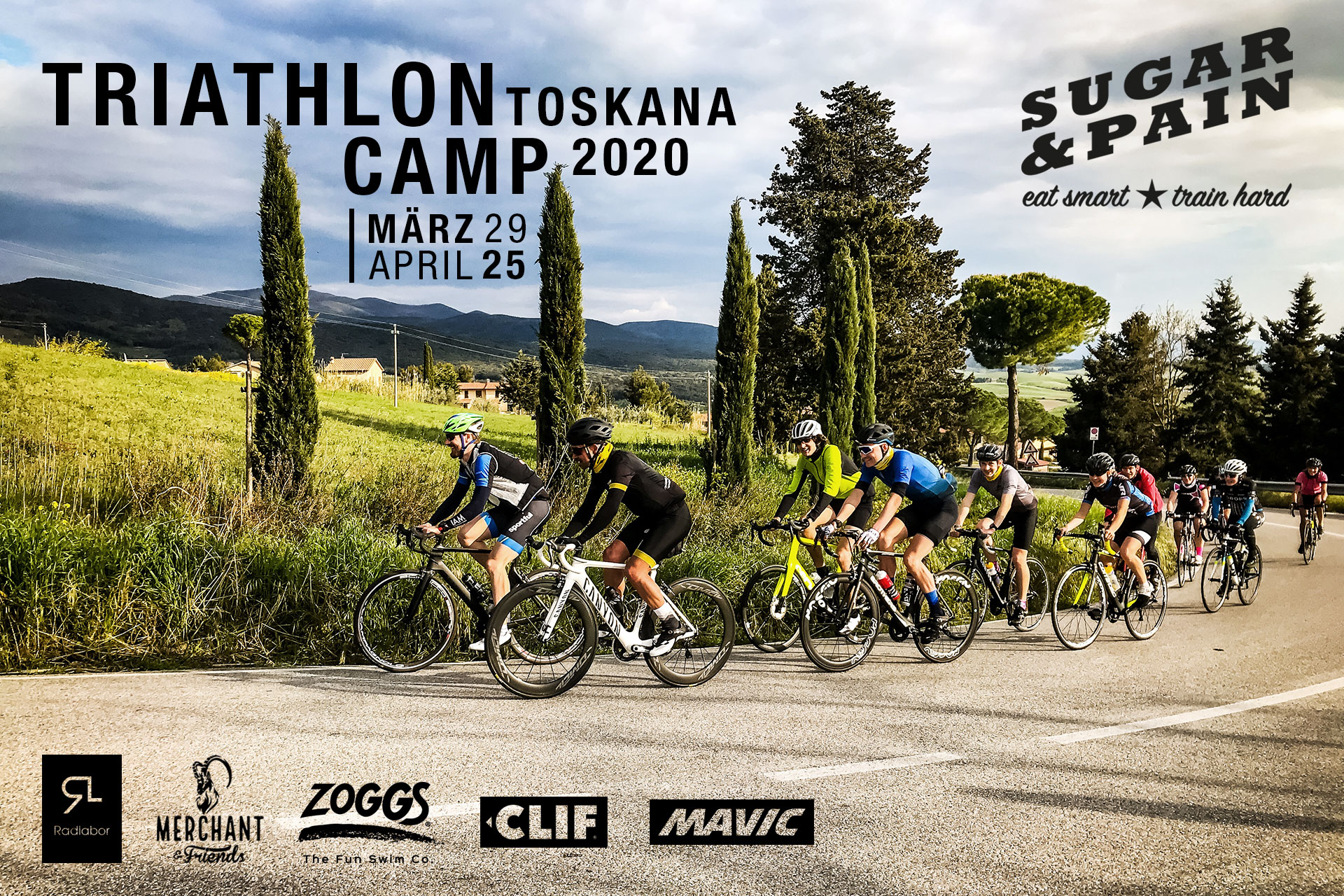 SUGAR & PAIN TRI CAMP TOSKANA – Das Triathlon Traningslager 2020 / Il Gruppo © Simon Drexl