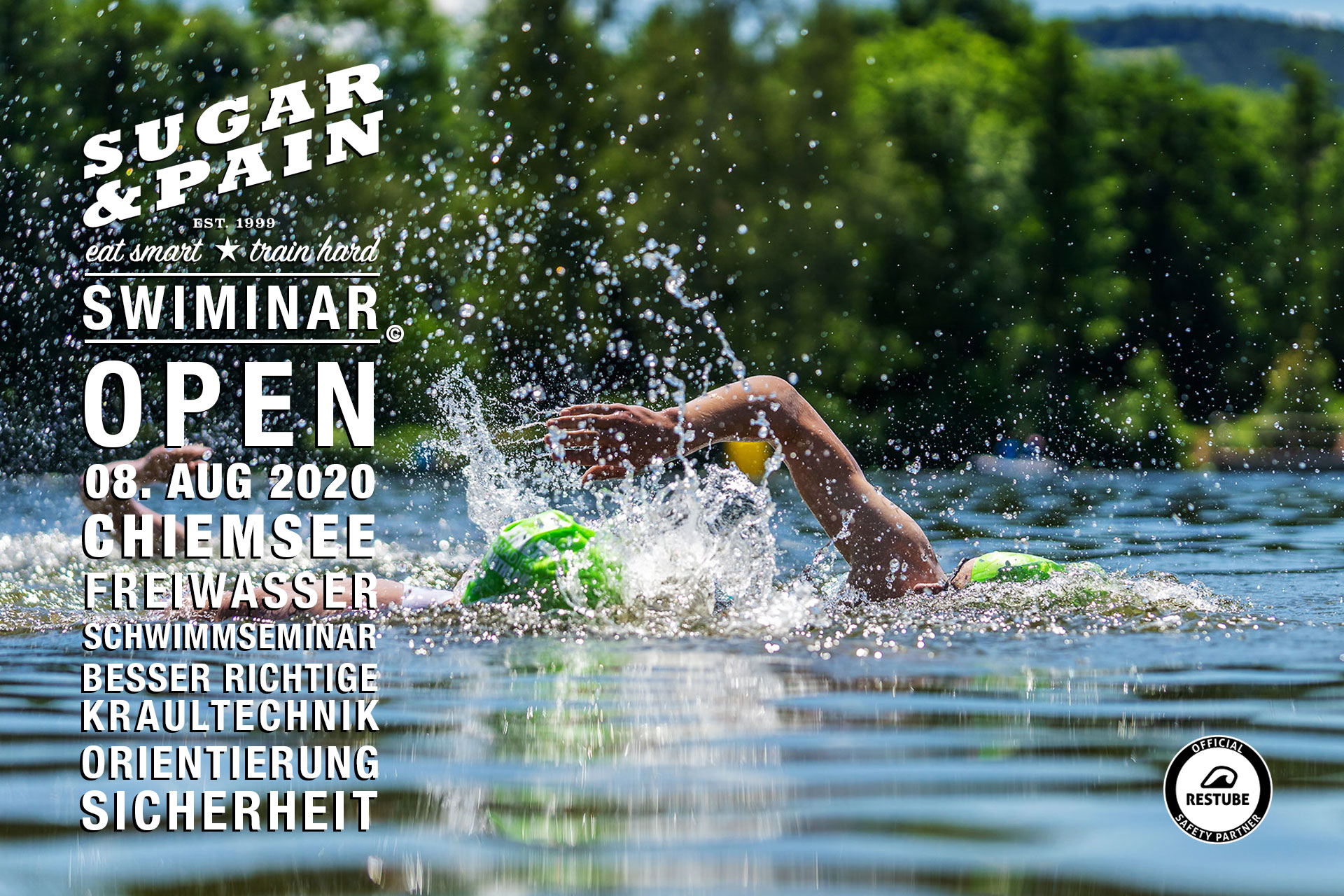 SWIMINAR #OPEN Chiemsee / Besser Kraulschwimmen im Freiwasser / Titel © Stefan Drexl / Adobe Stock
