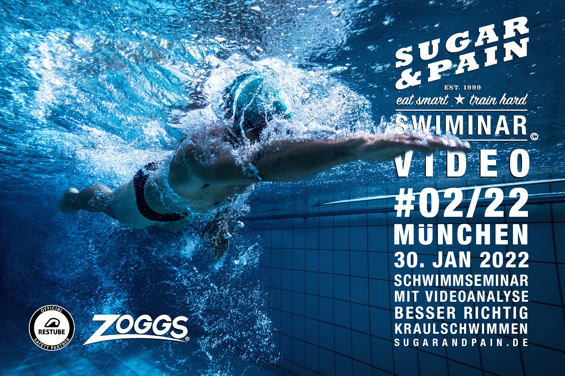 SWIMINAR #VIDEO 02/22 Besser richtig Kraulschwimmen – Seminar mit Videoanalyse / TITEL © SUGAR & PAIN / AdobeStock, WavebreakMediaMicro