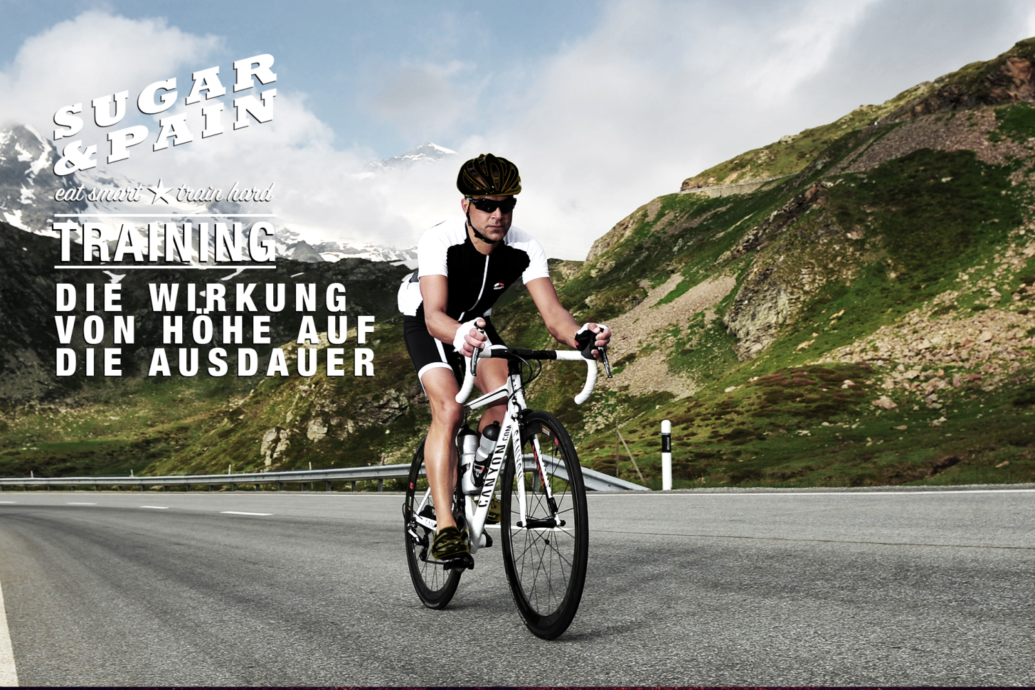 TRAINING SCIENCE Höhentraining und Ausdauerleistung im Triathlon / TITEL / Cycling Engadin uphill © SUGAR & PAIN